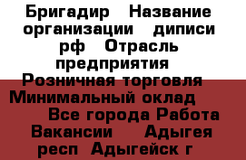 Бригадир › Название организации ­ диписи.рф › Отрасль предприятия ­ Розничная торговля › Минимальный оклад ­ 35 000 - Все города Работа » Вакансии   . Адыгея респ.,Адыгейск г.